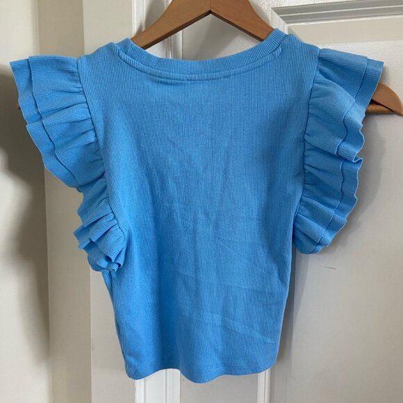 Zara Ruffled Ribbed Shirt - Picture 2 of 5